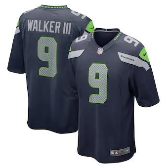 mens nike kenneth walker iii college navy seattle seahawks 